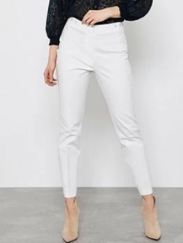Mint Velvet Eyelet Capri Trousers - Off White, Ivory, Size 6, Women