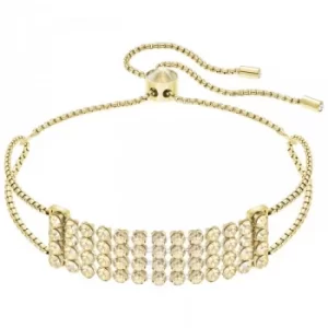 Ladies Swarovski Gold Plated Fit Slider Bracelet
