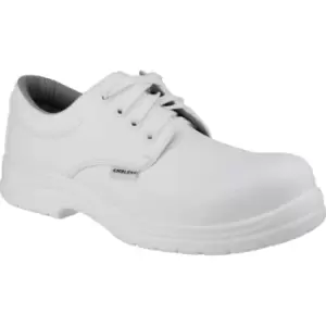 Amblers Safety FS511 Metal-Free Water-Resistant Lace Up Safety Shoe White Size 3