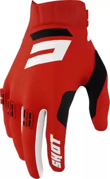 Shot Aerolite Gradient Motocross Gloves, black-white-red, Size 2XL, black-white-red, Size 2XL