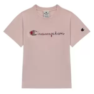 Champion Logo Fitted T-Shirt - Pink