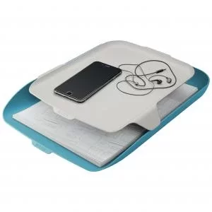 Cosy Letter Tray with Desk Organiser A4, Calm Blue
