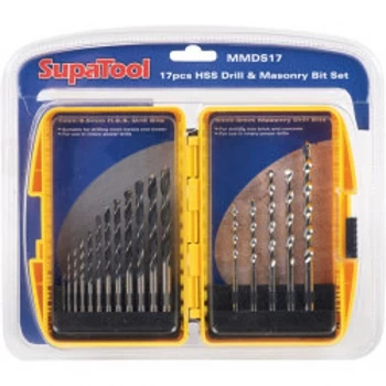 SupaTool HSS Drill & Masonry Bit Set 17 Pieces