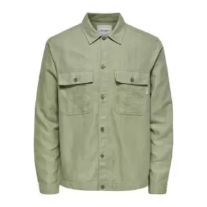 Only and Sons Linen Overshirt - Green