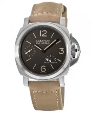 Panerai Luminor 8 Days Power Reserve 44MM Brown Dial Brown leather Mens Watch PAM00797 PAM00797