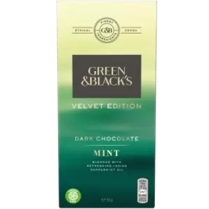 GB Velvet Mint Dark Chocolate 90g Bar