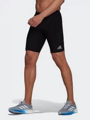 adidas Adizero Primeweave Short Running Leggings, Black, Size L, Men