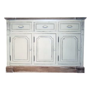 Charles Bentley Shabby Chic Vintage French Style Cabinet Sideboard with Drawers
