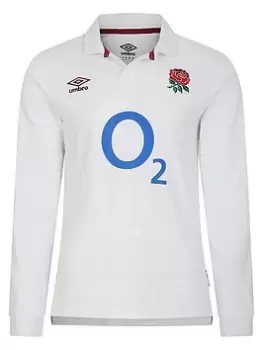 Umbro Mens England Home Classic Long Sleeve Jersey, White Size M Men