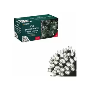 The Christmas Workshop - Bright White Timer Lights / Battery Operated with 8 Light Modes / Indoor or Outdoor Home Decorations (100)