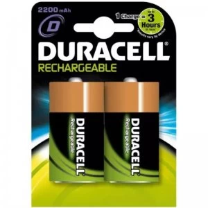 Duracell StayCharged 2200mAh D Rechargeable Batteries