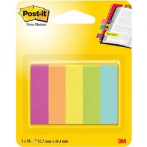 Post it Index Flags 6705CAEU Assorted Not perforated 12 7 x 44 4mm 5 Pieces of 50 Strips