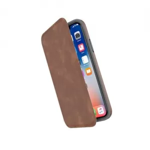 Speck Presidio Leather Folio Apple iPhone X XS Saddle Brown Phone Case