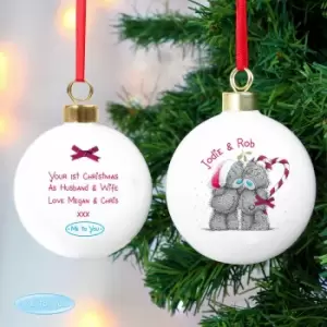 Personalised Me To You Couple Christmas Bauble, Multi