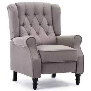 Althrope Linen Recliner Chair - Grey