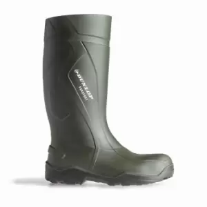 Dunlop C762933 Purofort+ Full Safety Standard Wellington Boxed / Womens Safety Boots (37 EUR) (Green)