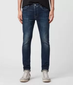 AllSaints Mens Cotton Traditional Cigarette Skinny Jeans, Blue, Size: 32