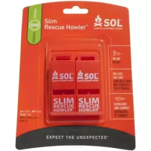 Adventure Medical Kits SOL Slim Rescue Howler Whistle (2 Pack)