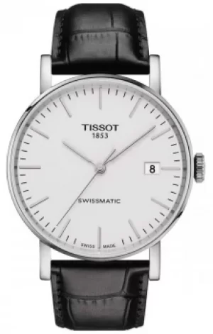 Tissot Mens Everytime Swissmatic Automatic Black Leather Watch