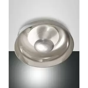 Fabas Luce Lighting - Fabas Luce Vintage Integrated LED Semi Flush Light Transparent Grey Glass