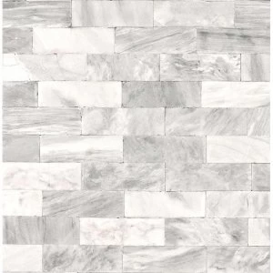 Superfresco Easy Herringbone Marble White Wallpaper Paper
