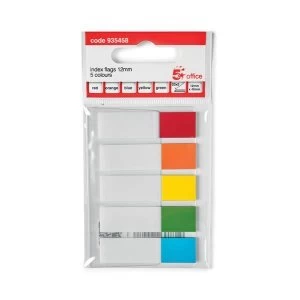 5 Star Office Index Flag 5 Bright Colours 12x45mm 20 Flags per Colour Assorted Pack 5