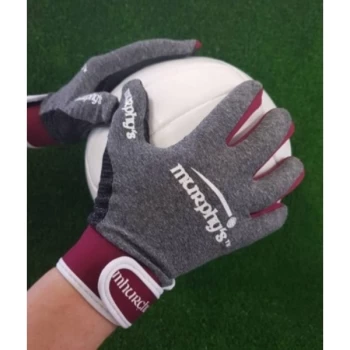 Murphy's Gaelic Gloves 9 / Medium Grey/Maroon/White