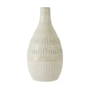 Medium Stoneware Bottle Vase in White