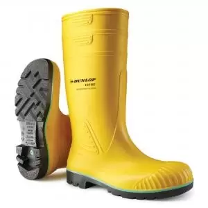 Dunlop Acifort Heavy Duty Full Safety Wellington Boot Yellow 09 Pair