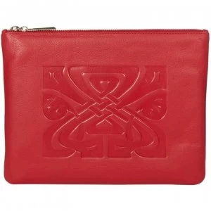 Biba Large Leather Pouch - Red