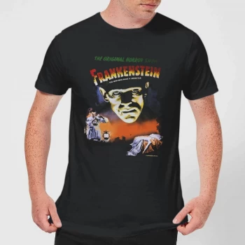 Universal Monsters Frankenstein Vintage Poster Mens T-Shirt - Black - 5XL