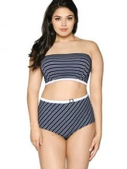 Curvy Kate Sailor Girl Bandeau Bikini Top - Navy, Size 34G, Women