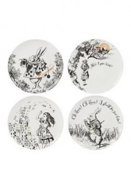 V&A Alice In Wonderland Set Of 4 Side Plates