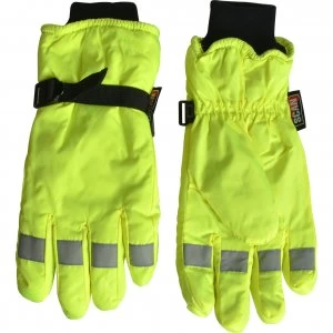 Scan Mens Hi Vis Gloves Yellow XL
