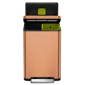 EKO X Cube Recycling Bin 40L - Copper