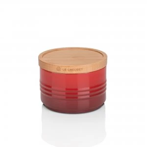 Le Creuset Small Storage Jar with Wood Lid Cerise