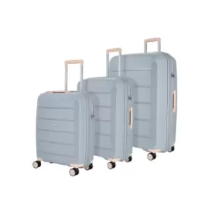 Rock Luggage Tulum Set of 3 Suitcases Grey