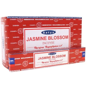 Box of 12 Packs of Jasmine Blossom Incense Sticks by Satya