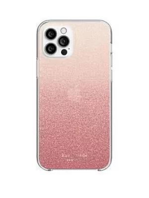 Kate Spade New York Protective Hardshell Case For Sophomore and Junior - Glitter Ombre Sunset - iPhone 12/iPhone 12 Pro