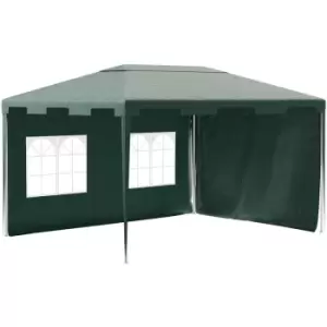 3 x 4m Garden Gazebo Outdoor Canopy Marquee Party Tent Green - Green - Outsunny