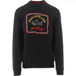 Paul and Shark Black Cotton Sweatshirt