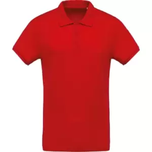 Kariban Mens Organic Pique Polo Shirt (XXL) (Red)