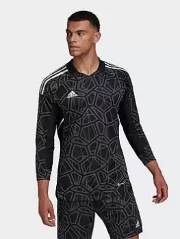 adidas Condivo 22 Long Sleeve Goalkeeper Jersey, Black, Size S, Men
