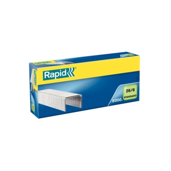 Rapid Standard Staples 26/6 (5000) - Outer Carton of 10