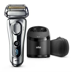 Braun Mens 9 Series 9292CC Rechargeable Waterproof Electric Shaver - Silver