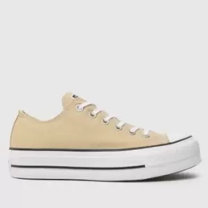Converse All Star Ox Lift Trainers In Beige