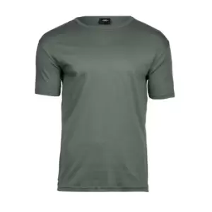 Tee Jays Mens Interlock Short Sleeve T-Shirt (2XL) (Leaf Green)