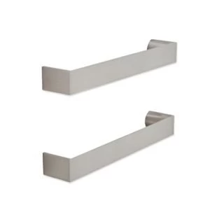 IT Kitchens Brushed Nickel effect Square bar Cabinet handle Pack of 2