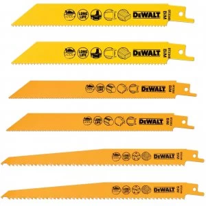 DEWALT DT2444 6 Piece Extreme Reciprocating Saw Blade Set