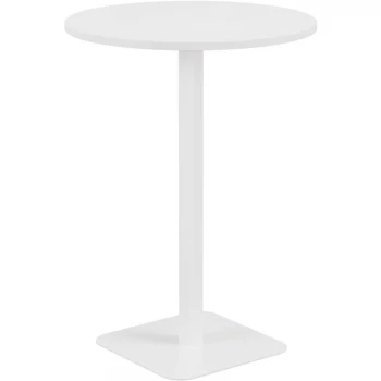 800MM Circular High Contract Table - White/White